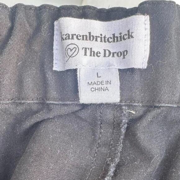 The Drop Black Cargo Pants w/ Contrast Stitching & Built-In Belt - Picture 8 of 8